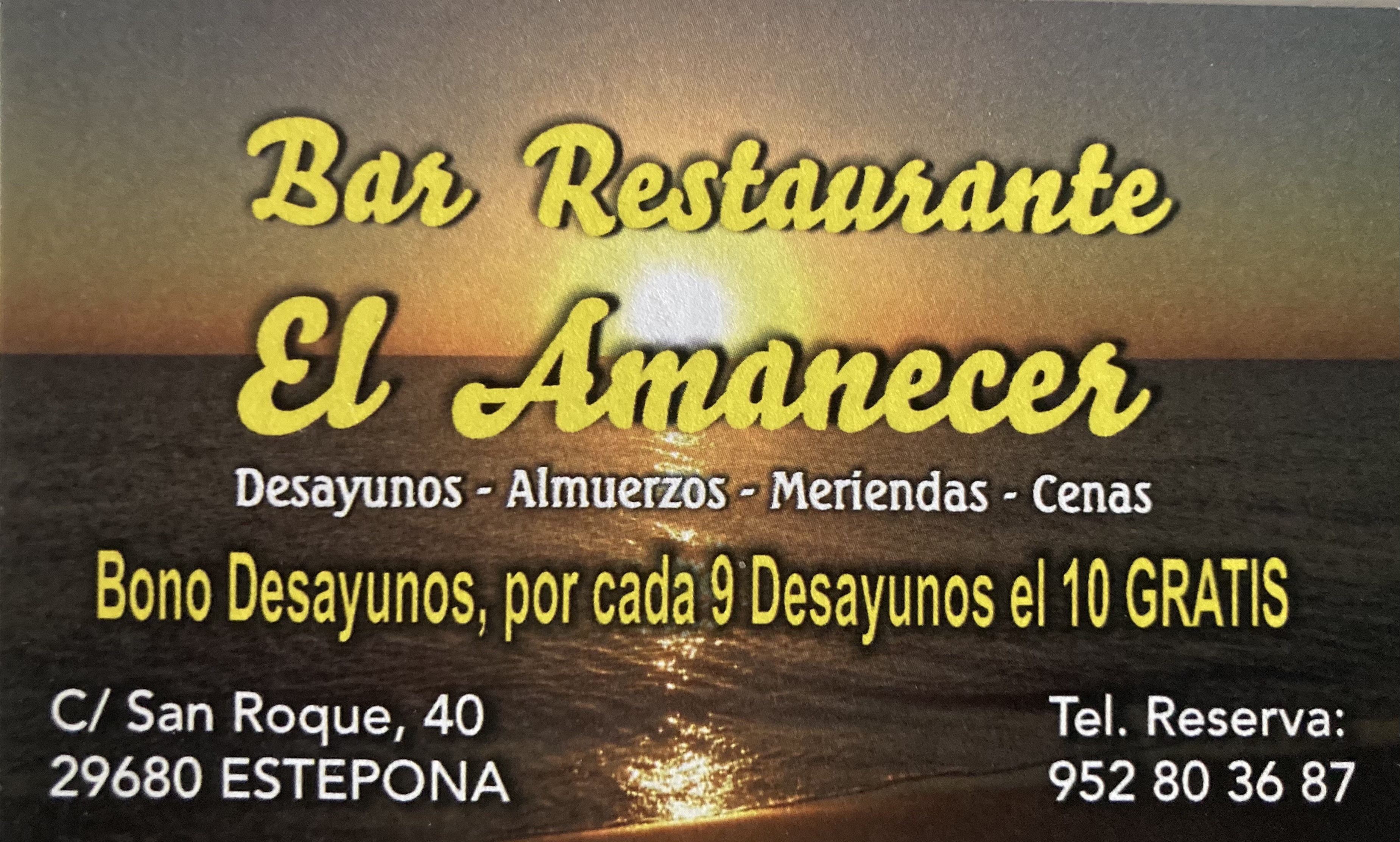 Bar El Amanecer - restaurante en Málaga / Estepona - Logo del restaurante