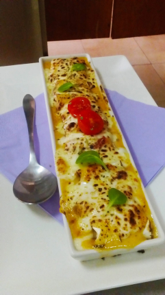 CANELON DE MERO Y BACALAO - restaurante en Kabuky - Aguilas