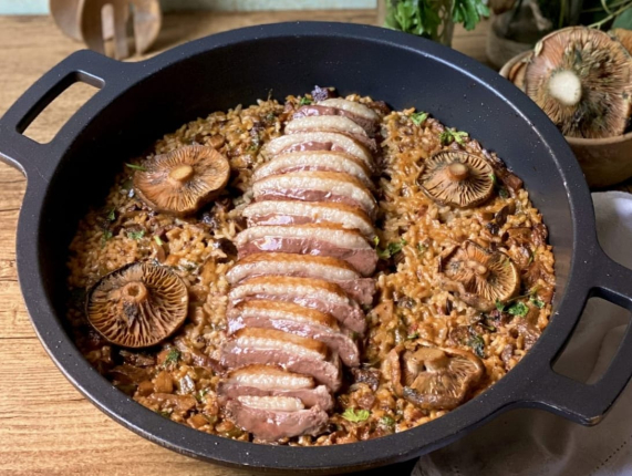 ARROZ DE PATO FOIE Y SETAS - restaurante en Kabuky - Aguilas
