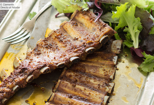 Costilla de cerdo a la Brasa - restaurante en TALLER DE SABORES Almeria - Huercal de Almeria