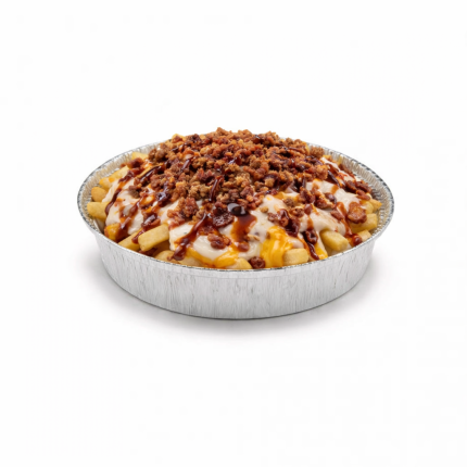 Bbq cheese fries 8,50€ - Restaurante en The best food - RESIDENCIAL EL QUIÑON
