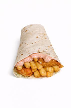 Wrap chicken fries(NUEVO) 6,00€ - Restaurante en The best food - RESIDENCIAL EL QUIÑON