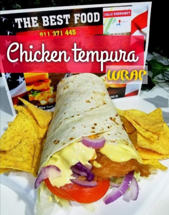 Wrap chicken fries(NUEVO) 6,00€ - restaurante en The best food - RESIDENCIAL EL QUIÑON