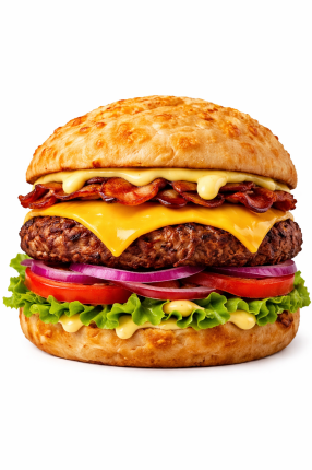 Cow burger 8.50€ - Restaurante en The best food - RESIDENCIAL EL QUIÑON