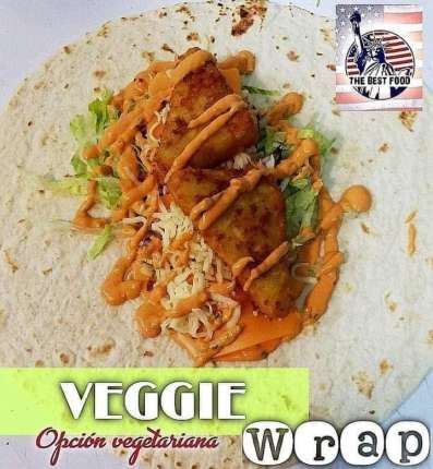 Wrap vegetariano 6,00€ - restaurante en The best food - RESIDENCIAL EL QUIÑON