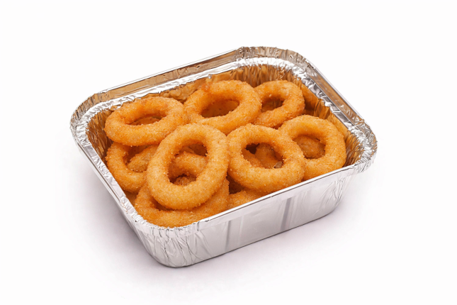 Aros de cebolla (10 ud)4,50€ - Restaurante en The best food - RESIDENCIAL EL QUIÑON