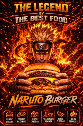 Naruto burger 9,99€ - Restaurante en The best food - RESIDENCIAL EL QUIÑON