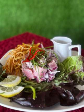 Ceviche de Atún - Restaurante en Secretos a Bordo - Recoleta, Santiago