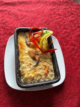 Pastel de Jaiba - Restaurante en Secretos a Bordo - Recoleta, Santiago