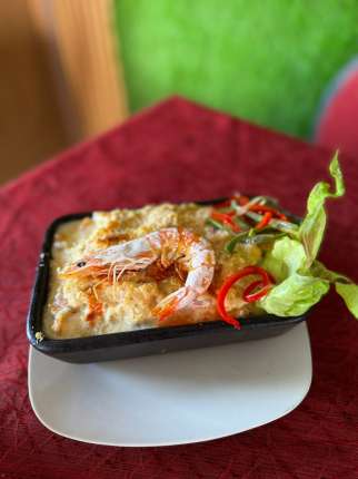 Pastel de Jaiba & Camarones - Restaurante en Secretos a Bordo - Recoleta, Santiago