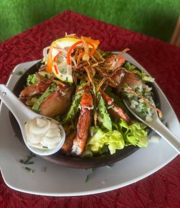 Pinzas de Jaiba al Matico - Restaurante en Secretos a Bordo - Recoleta, Santiago