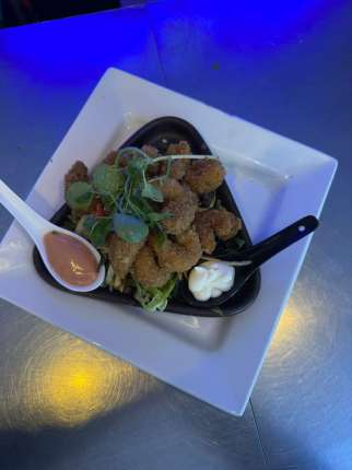 Camarones Apanados - Restaurante en Secretos a Bordo - Recoleta, Santiago