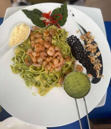 Fettuccini al Pesto - Restaurante en Secretos a Bordo - Recoleta, Santiago