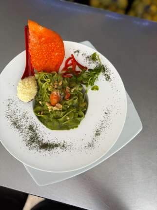 Fettuccini al Pesto - Restaurante en Secretos a Bordo - Recoleta, Santiago