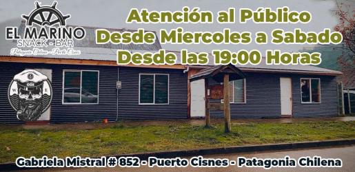 Snack Bar El Marino - Imagen 2 - restaurante en Puerto Cisnes