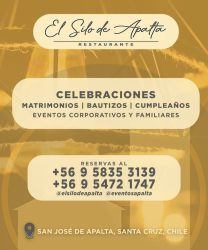 RESTAURANTE Y EVENTOS - Imagen 1 - restaurante en SANTA CRUZ - VALLE DE COLCHAGUA