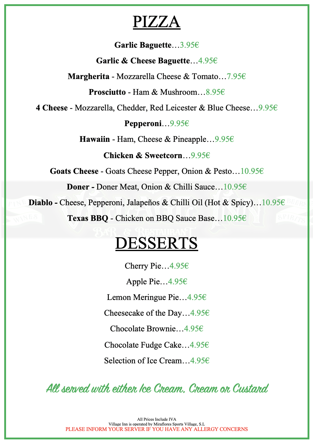 Village Inn - Imagen 3 - restaurante en Mijas Costa