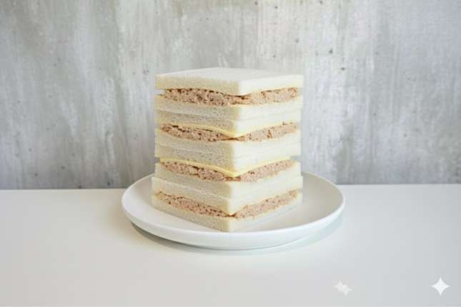 Sandwich triple de miga de atún y queso por unidad - cafeteria en Cuca y Manuel - Caba - San Telmo