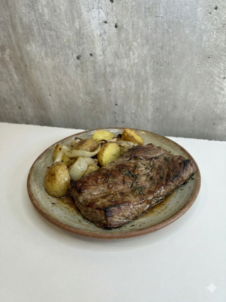 Vacio al horno con papas - cafeteria en Cuca y Manuel - Caba - San Telmo