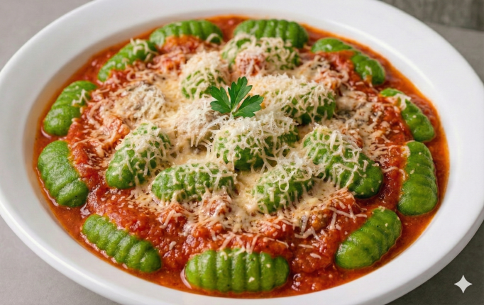 Gnocchi de Verdura (salsan Fileto; Crema o Mixta) - cafeteria en Cuca y Manuel - Caba - San Telmo