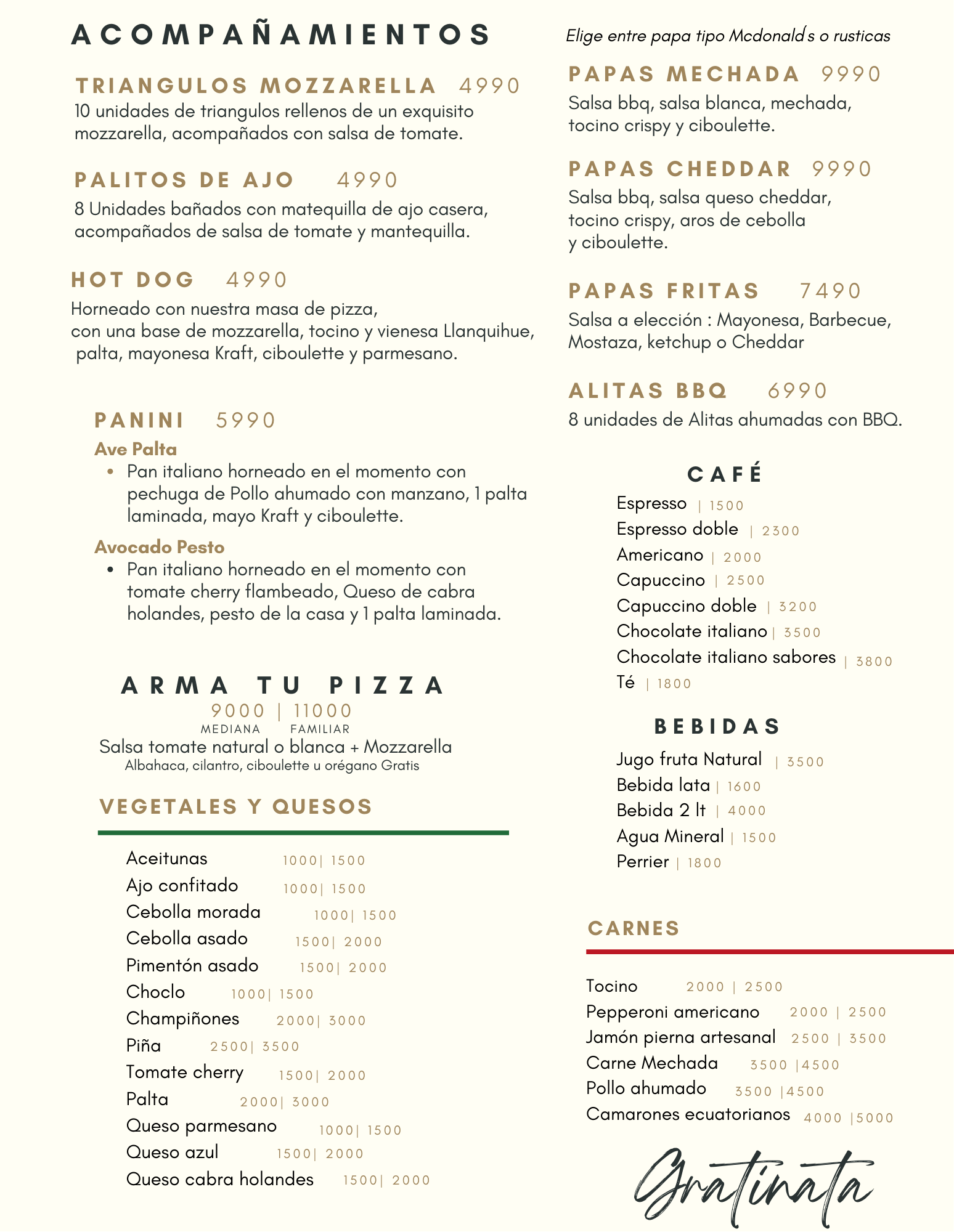 PIZZERIA GRATINATA LIMITADA - Imagen 1 - restaurante en Limache