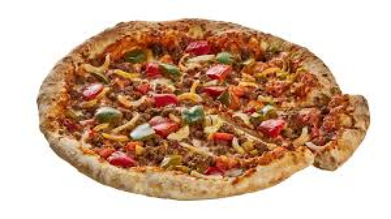 Mexicana (Tomate, mozzarella, carne picada de vacuno, pimiento rojo y verde asado, cebolla) - bar en Venecia Coffee-Bar - Villafranca del Bierzo