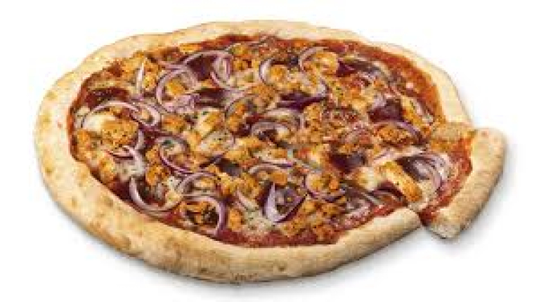 BBQ Pollo (Tomate, mozzarella, pollo marinado, salsa barbacoa y cebolla) - bar en Venecia Coffee-Bar - Villafranca del Bierzo